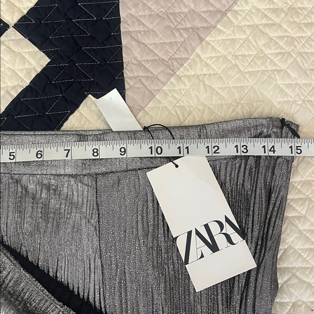 Zara Metallic Silver Wrap Pants - Picture 15 of 16